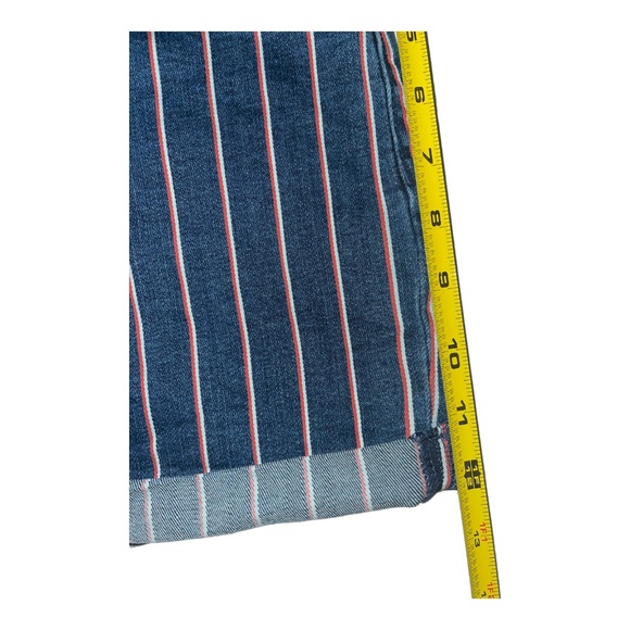 Universal Tread High Rise Red white and blue striped shorts women's size 00/24 - Picture 6 of 10